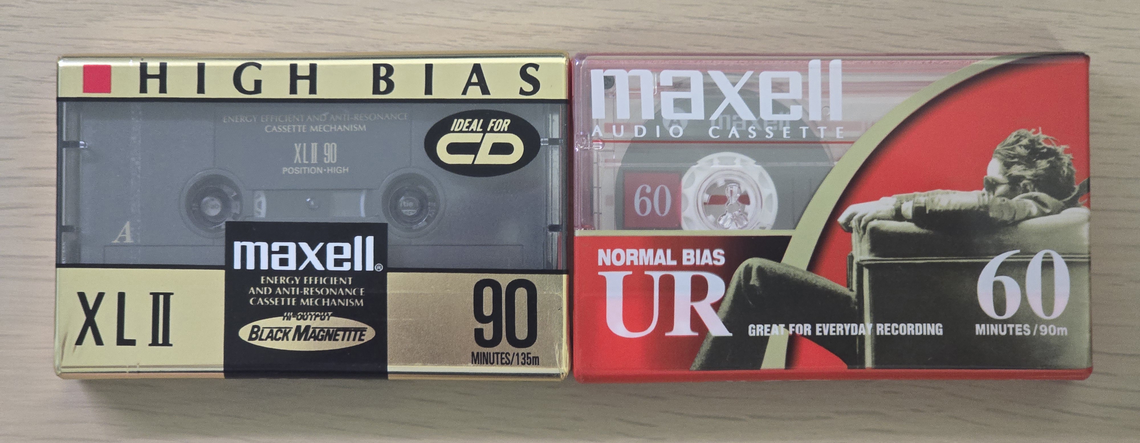 II类带 Maxell XLII 90 和 I类带 Maxell UR60